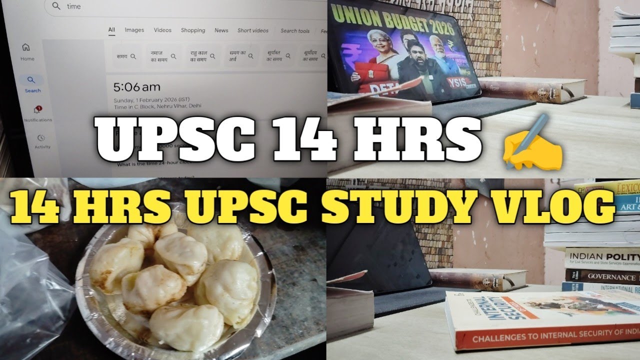 14 Hrs UPSC STUDY VLOG in Delhi old Rajendra Nagar VISION IAS coaching centre 