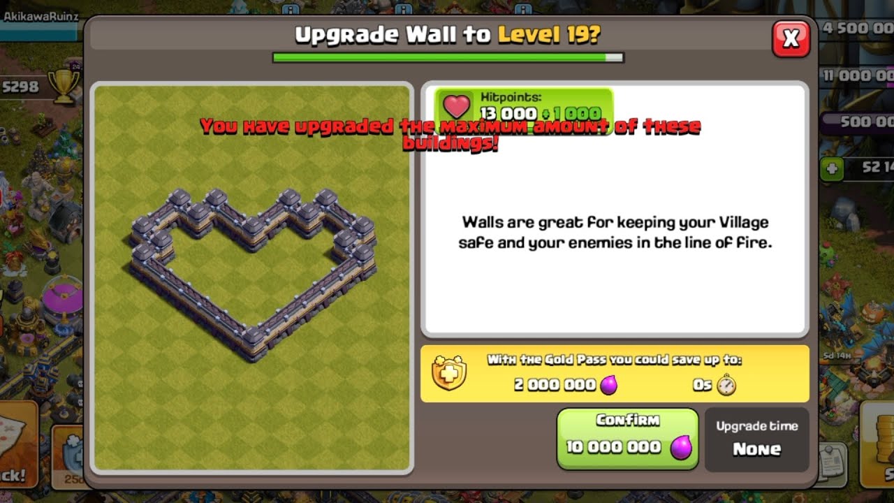 COC - Finally, I've Done Upgrading The Maximum Number of Wall!