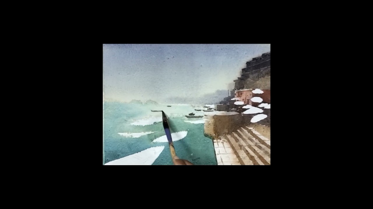 #varanasighat #watercolorpainting #shorts #shortvideo #short