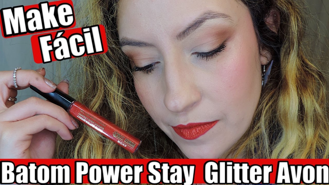 MAKE COM O BATOM CEREJA BRILHANTE DA AVON | LAIANE LIRA