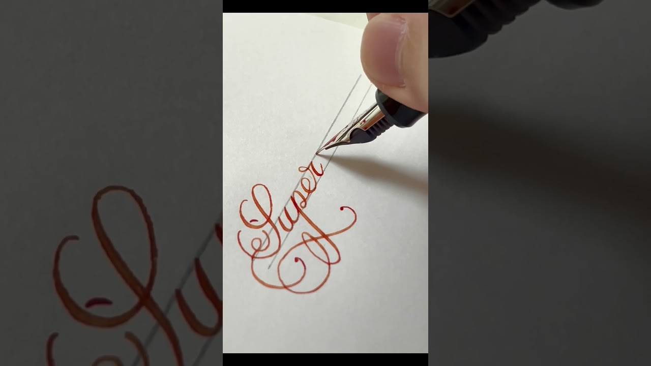 Supernova - handwriting with flex fountain pen 