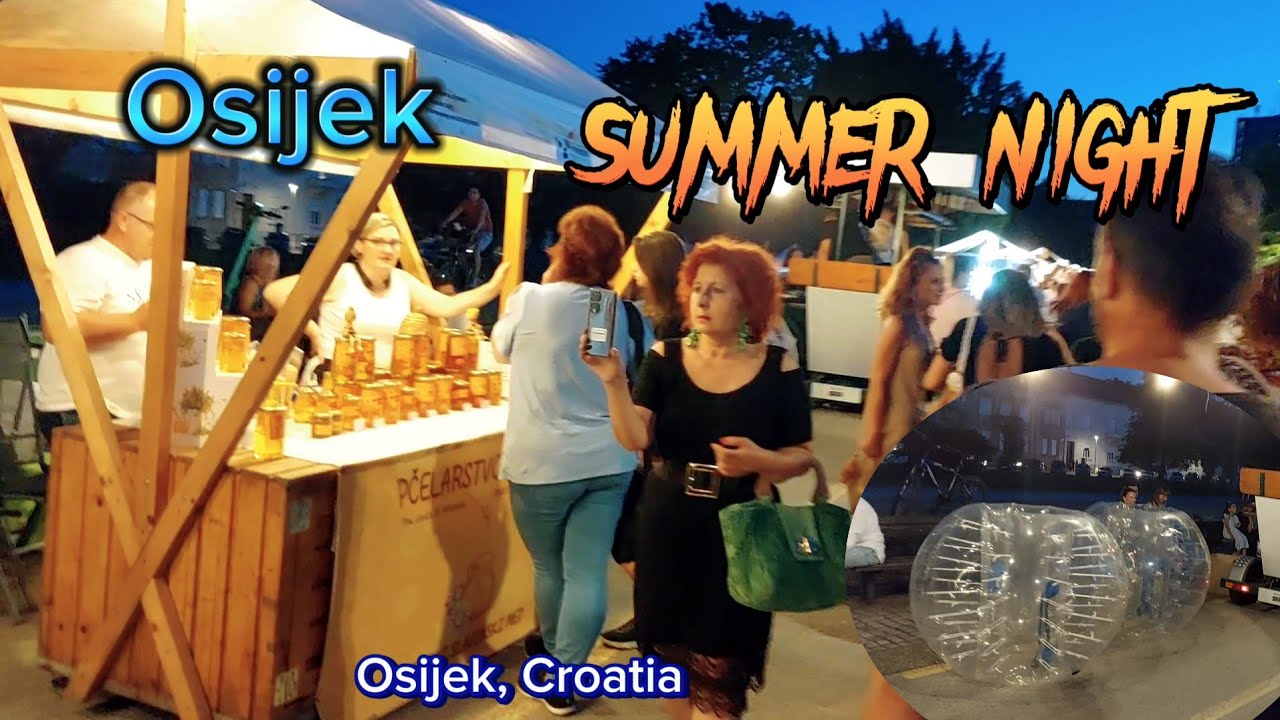 walking summer night  /  Osijek, Croatia (Europe) 