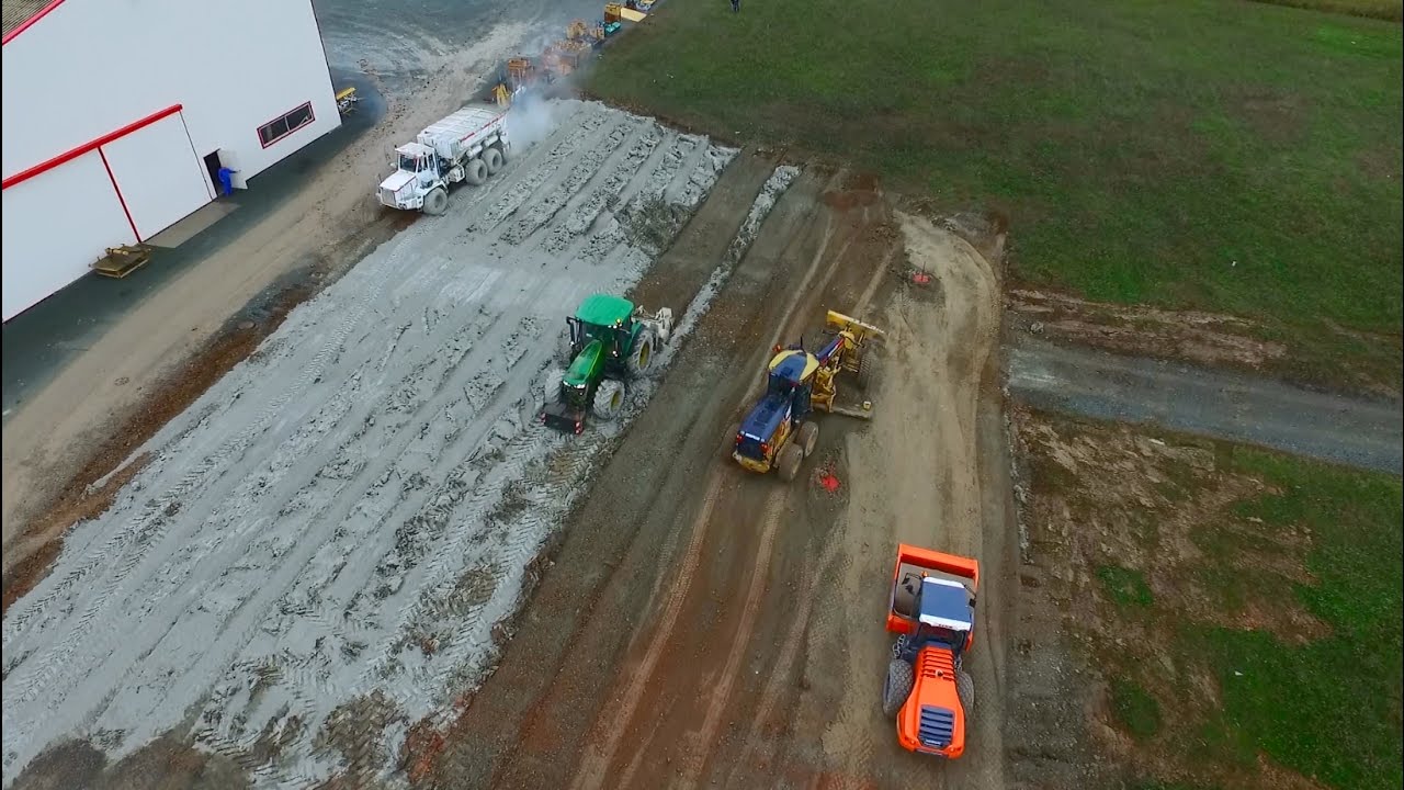 RABAUD : Traitement de sol avec stabilisatrice et épandeur de chaux