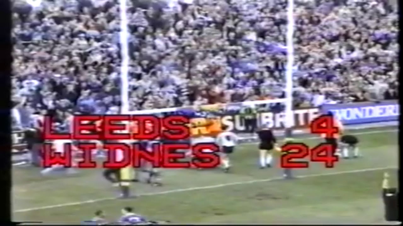 Martin Offiah interception try 1989 LEEDS V WIDNES   CHALLENGE CUP   QUARTER FINAl