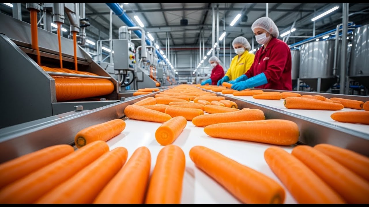 Inside the Factory: How Fresh Carrots Are Turned Into Baby Carrots and Healthy Carrot Juice