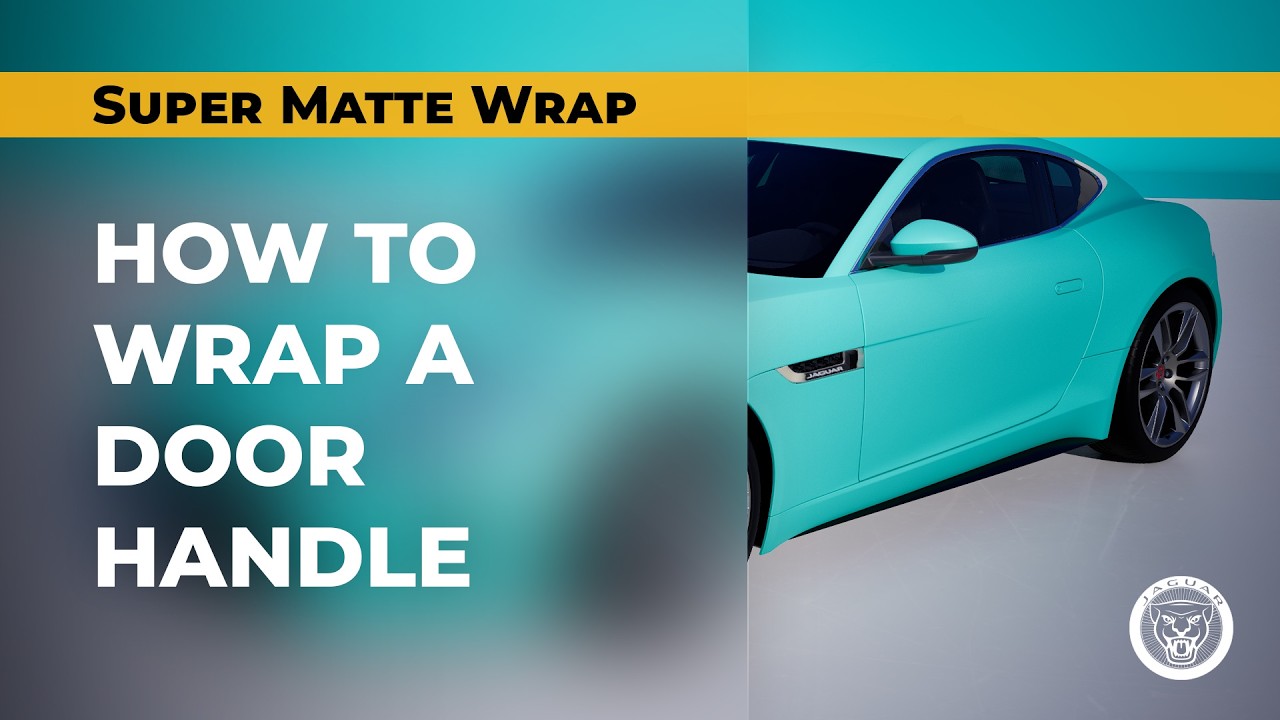 Super matte vinyl wrap. Door handle wrapping