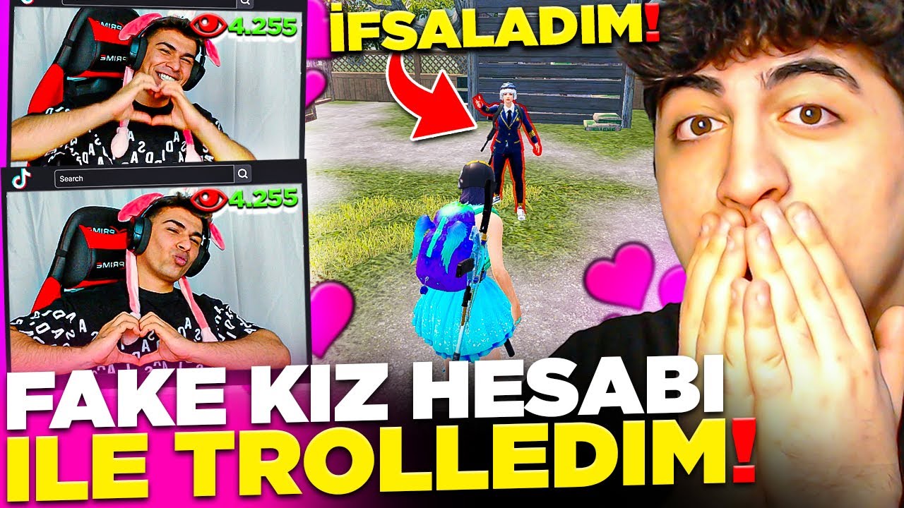 FAKE KIZ HESABIYLA ERKEK YAYINCIYI YAYINDA TROLLEDİM! (İFŞALADIM) | PUBG Mobile
