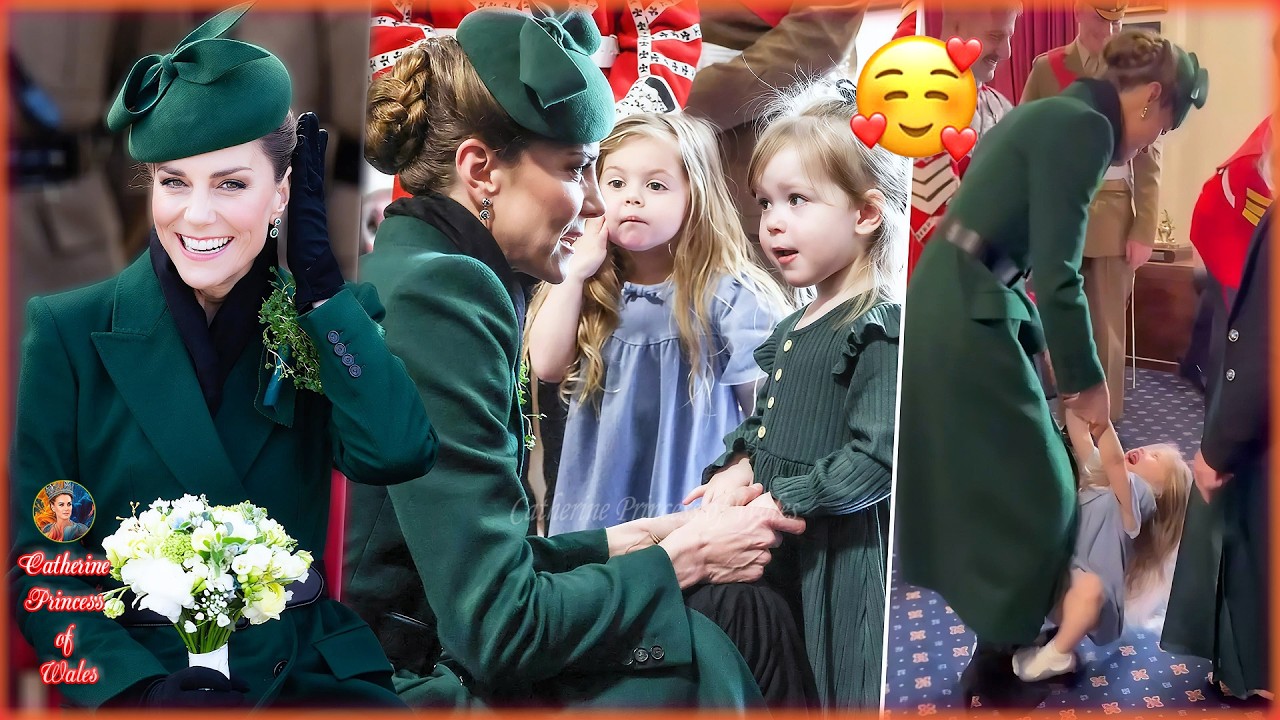 Catherine Melts Hearts With Adorable Moment With Soldiers’ Daughters After St Patrick’s Day Parade