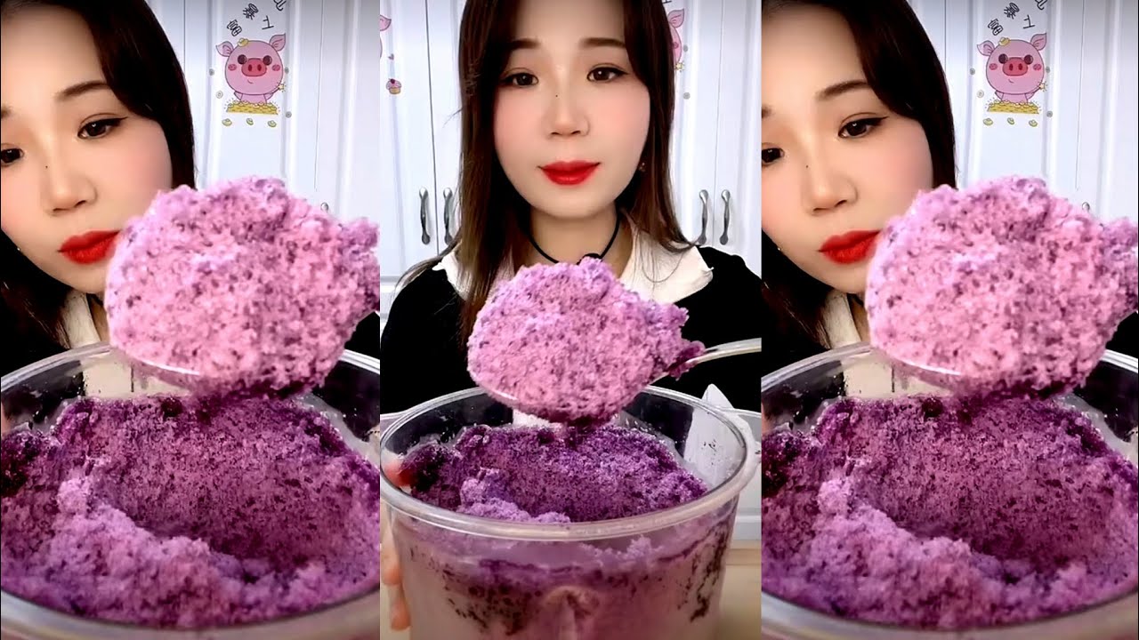 YY BLEND / ASMR SHAVED ICE EATING / ICE EATING