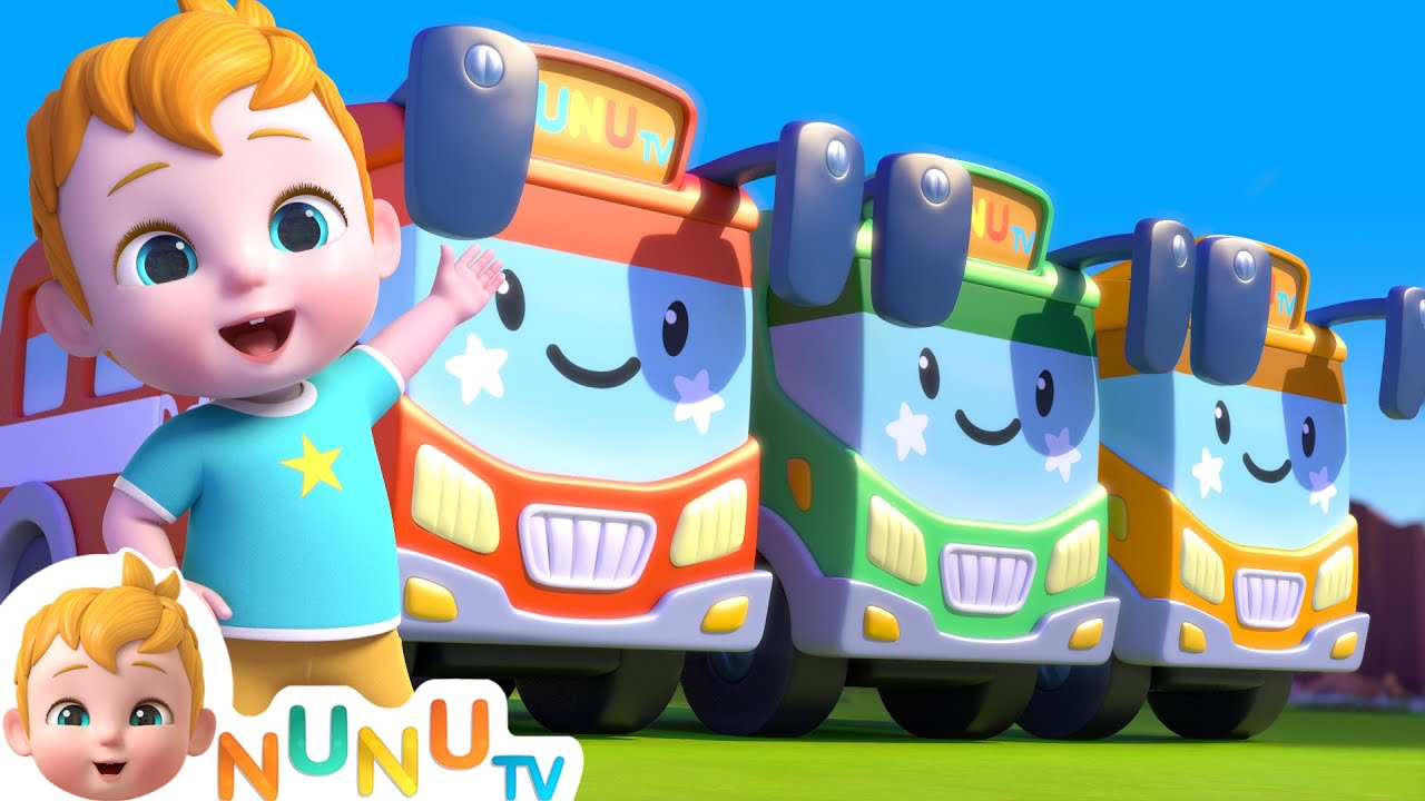 Ten Little Buses + More Counting Nursery Rhymes For Kids | NuNu Tv