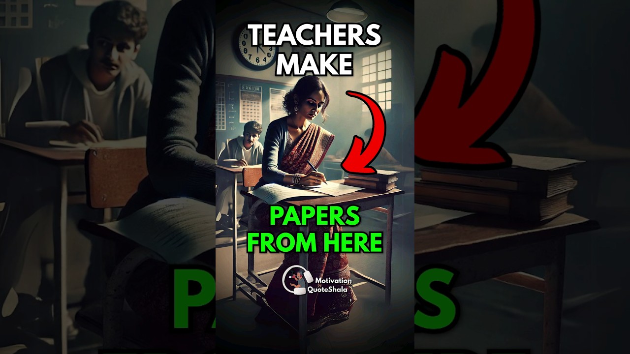 3 Secret Ways 😱 Teachers Make Question Paper #studytips #studymotivation