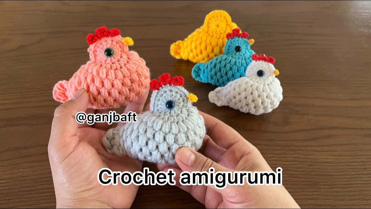 آموزش مرغ قلاب بافی قسمت ۱ کپی ممنوع⛔️(crochet amigurumi hen)part 1