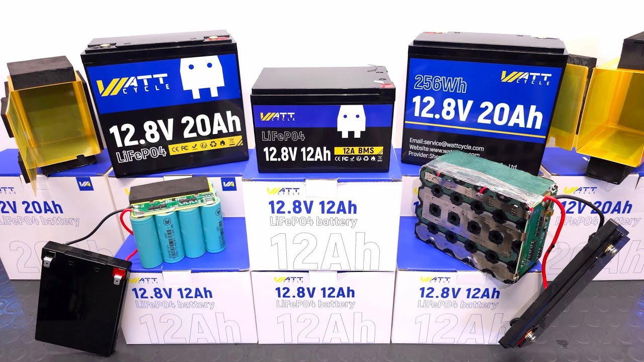 Watt Cycle 12.8V 12Ah and 20Ah LiFePO4 Battery Test and Teardown