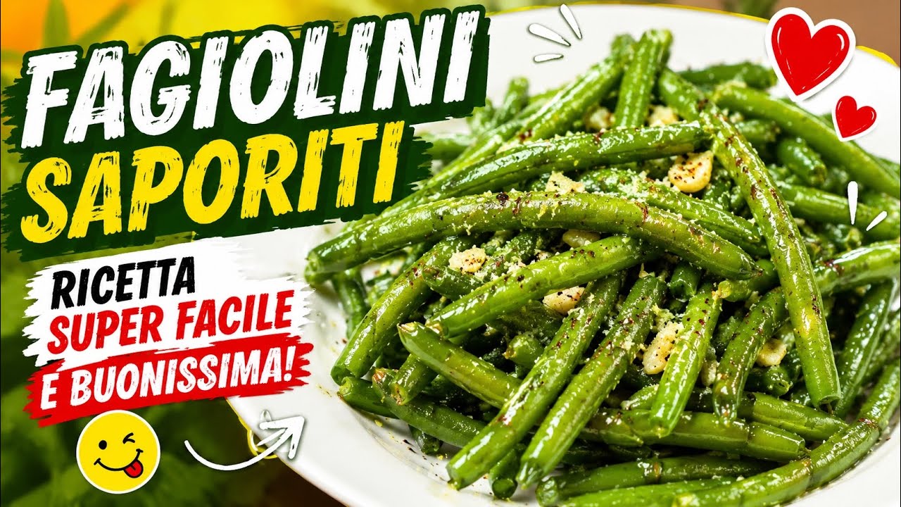 Li potrei mangiare tutti i giorni!!!Fagiolini Saporiti - Ricetta SUPER FACILE e Buonissima!