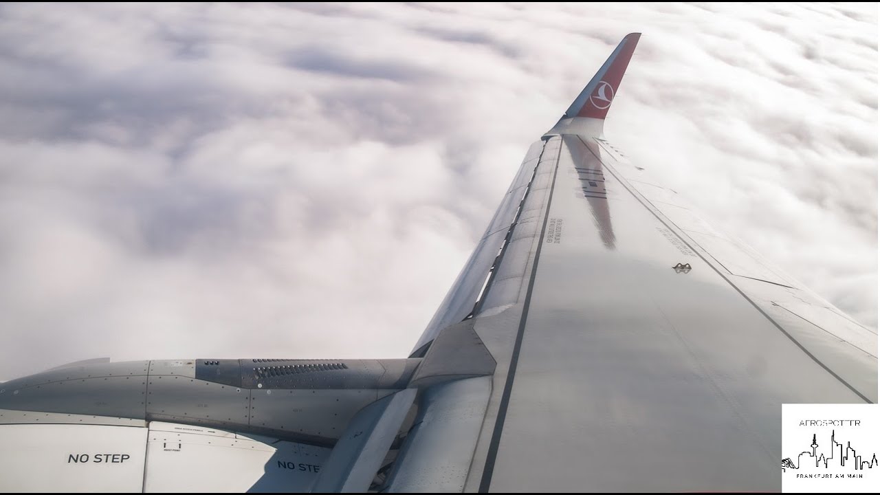 4K60 | Hard landing at Frankfurt Airport onboard Turkish Airlines A321NEO | Wingview IST - FRA