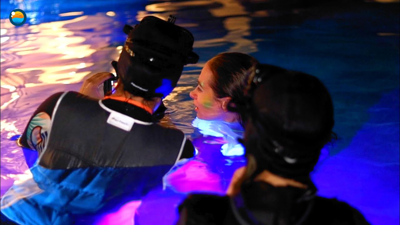 Neon Fashion Underwater Photoshoot 💜 (Behind The Scenes) | Morning Dive Experience
