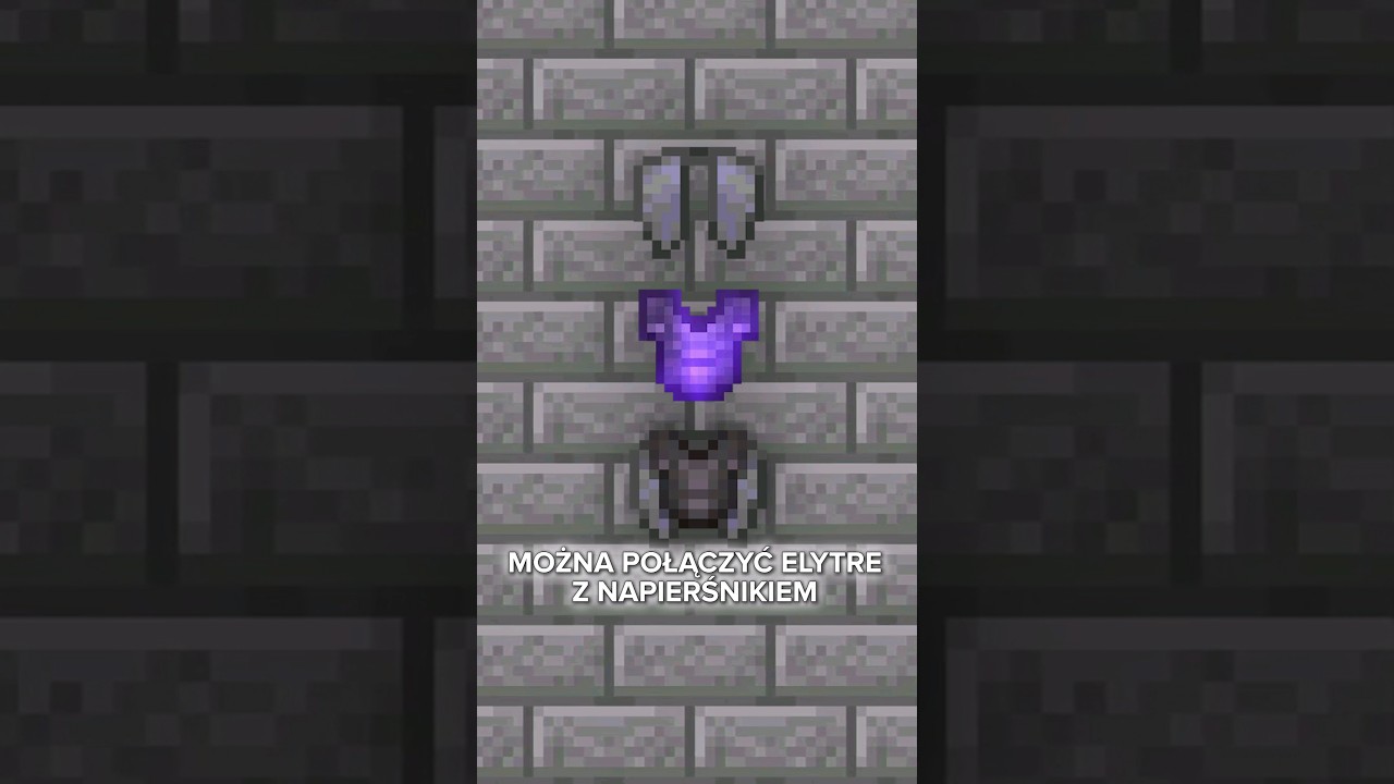MOŻNA POŁĄCZYĆ ELYTRE z NAPIERŚNIKIEM w MINECRAFT? #shorts