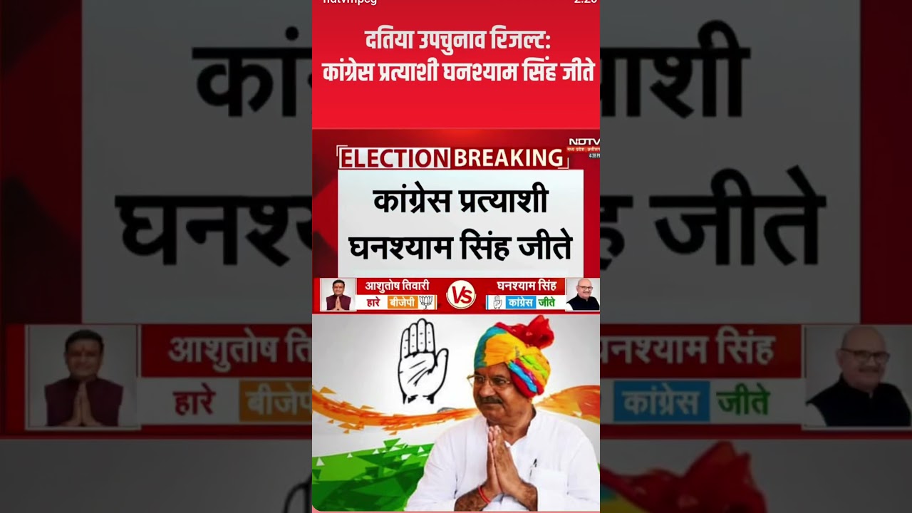 datiya mein Ghanshyam Singh Jeet Gaye congretchulation 🎉🙏