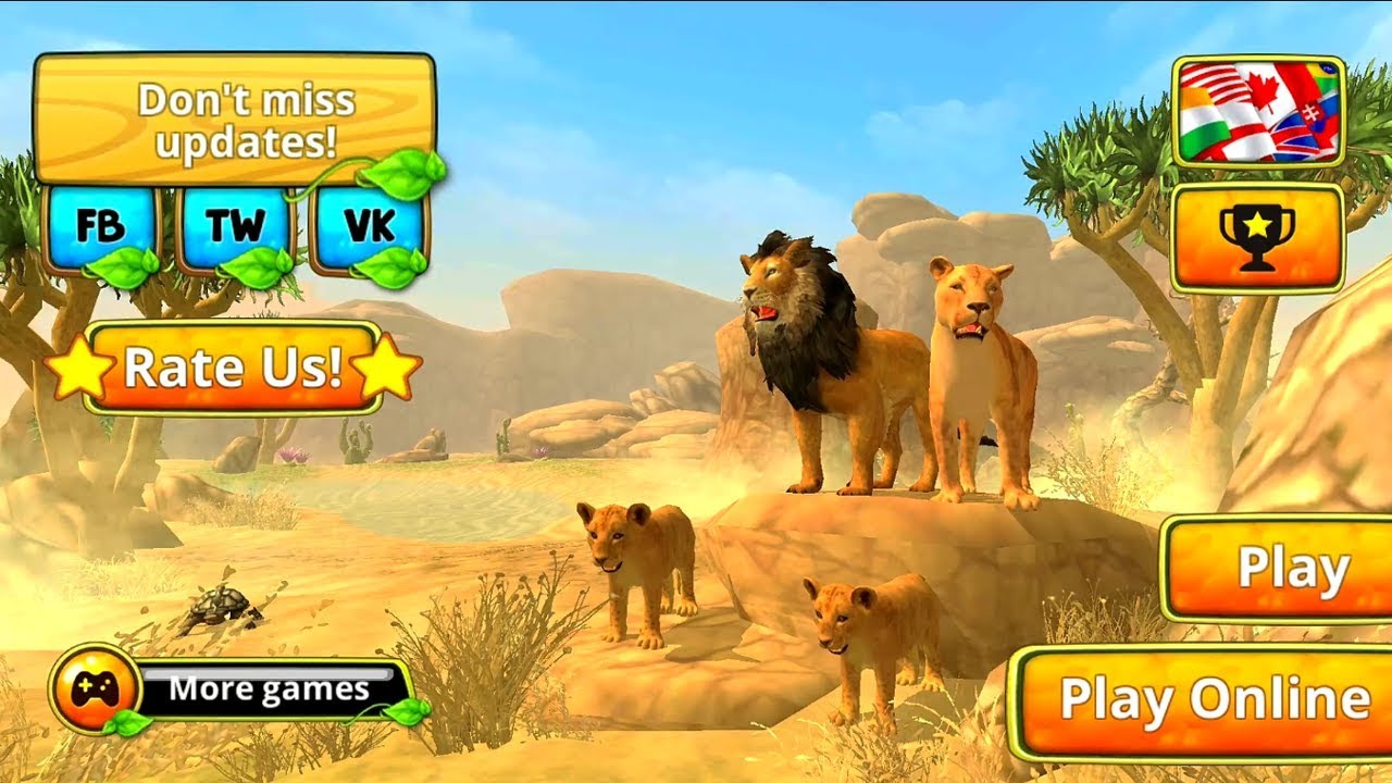 Lion Family Sim Online Android Gameplay