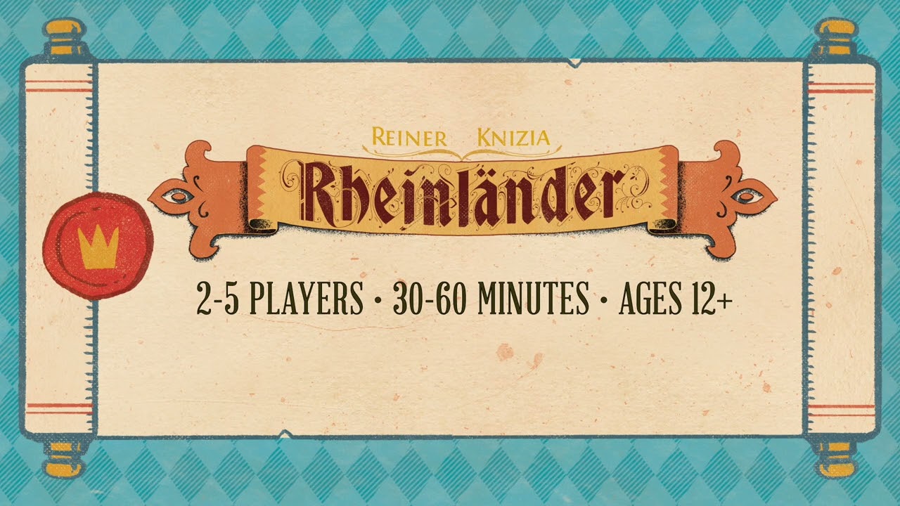 Rheinlander, by Reiner Knizia, board game trailer from 25th Century Games