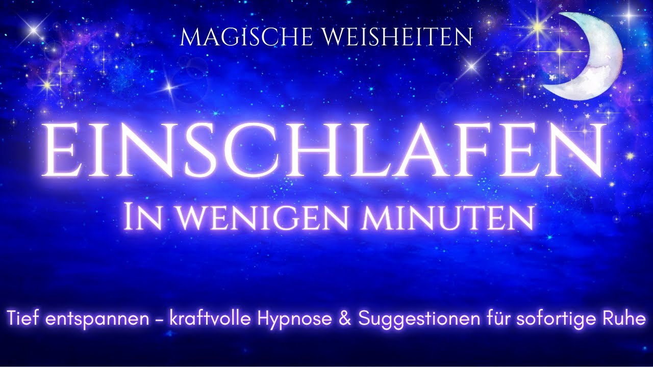 Schlafe in 5 Minuten mit dieser Hypnose ein! Sehr starke Wirkung & kraftvolle Suggestionen!