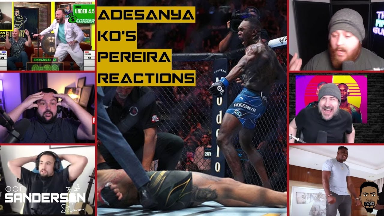 UFC 287: ПОДБОРКА РЕАКЦИЙ ПЕРЕЙРЫ АДЕСАНЬИ КО