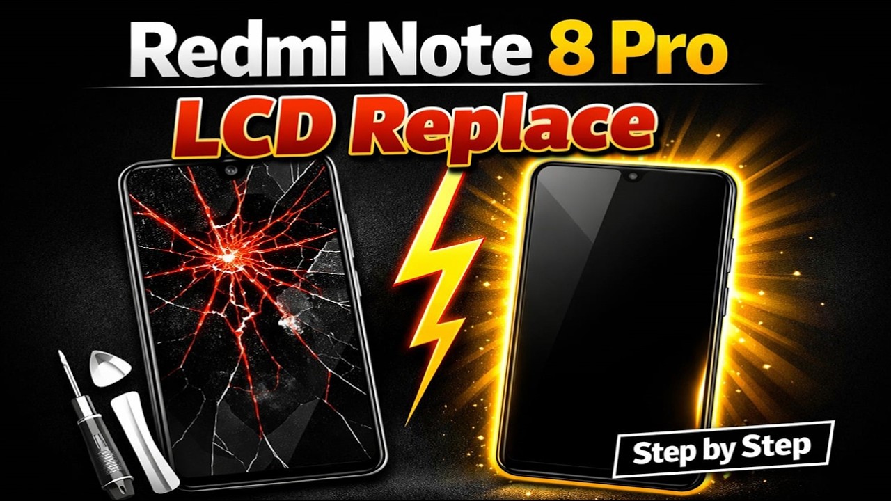 How To replacement Screen Redmi Note 8 Pro full LCD। Complete Redmi Note 8 Pro repair