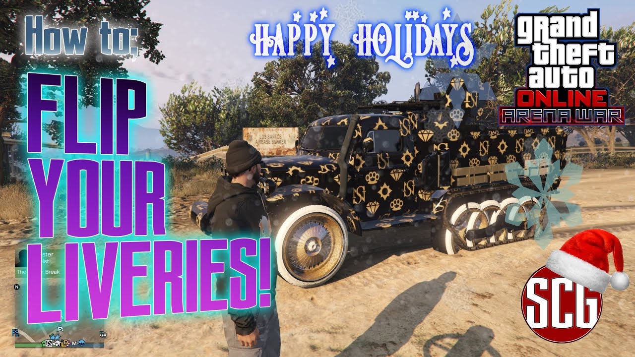 GTA 5 Online - **HOW TO** FLIP YOUR LIVERY VEHICLES!!...By SCG!