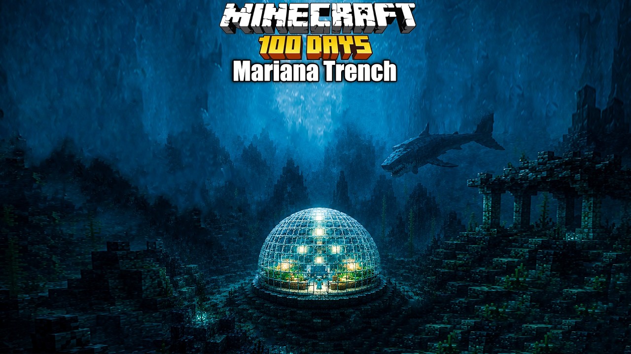 I survive 100 days in Mariana Trench in Minecraft Hardcore