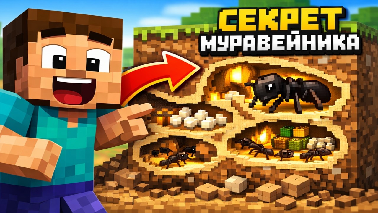 Как муравьи строят ПОДЗЕМНЫЕ ГОРОДА? | Майнкрафт Анимация