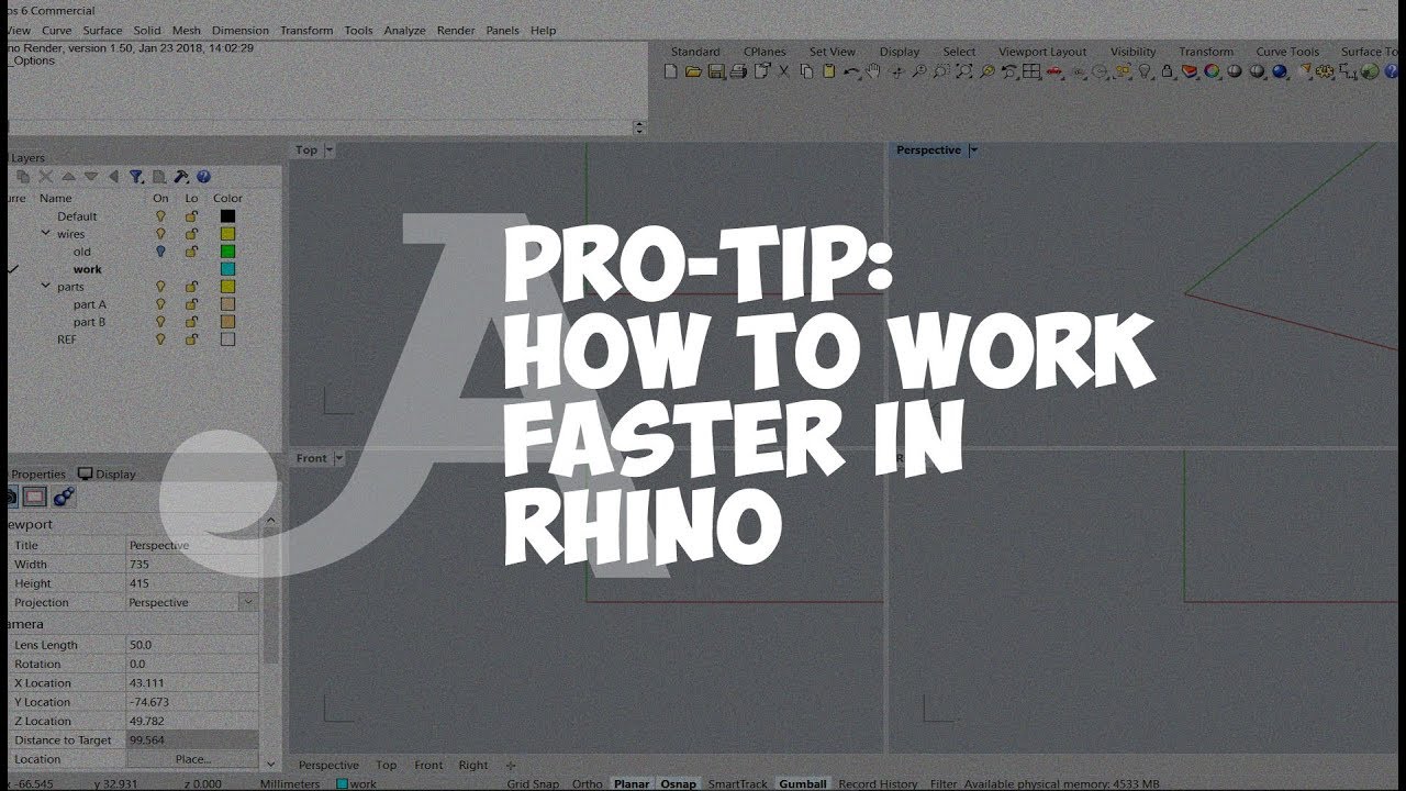 Pro - Tip: How to work faster in Rhino