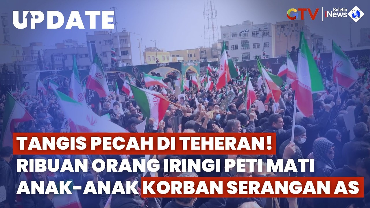 Teheran Berduka, Ribuan Orang Tangisi Peti Mati Anak-Anak Korban Serangan AS-Israel!