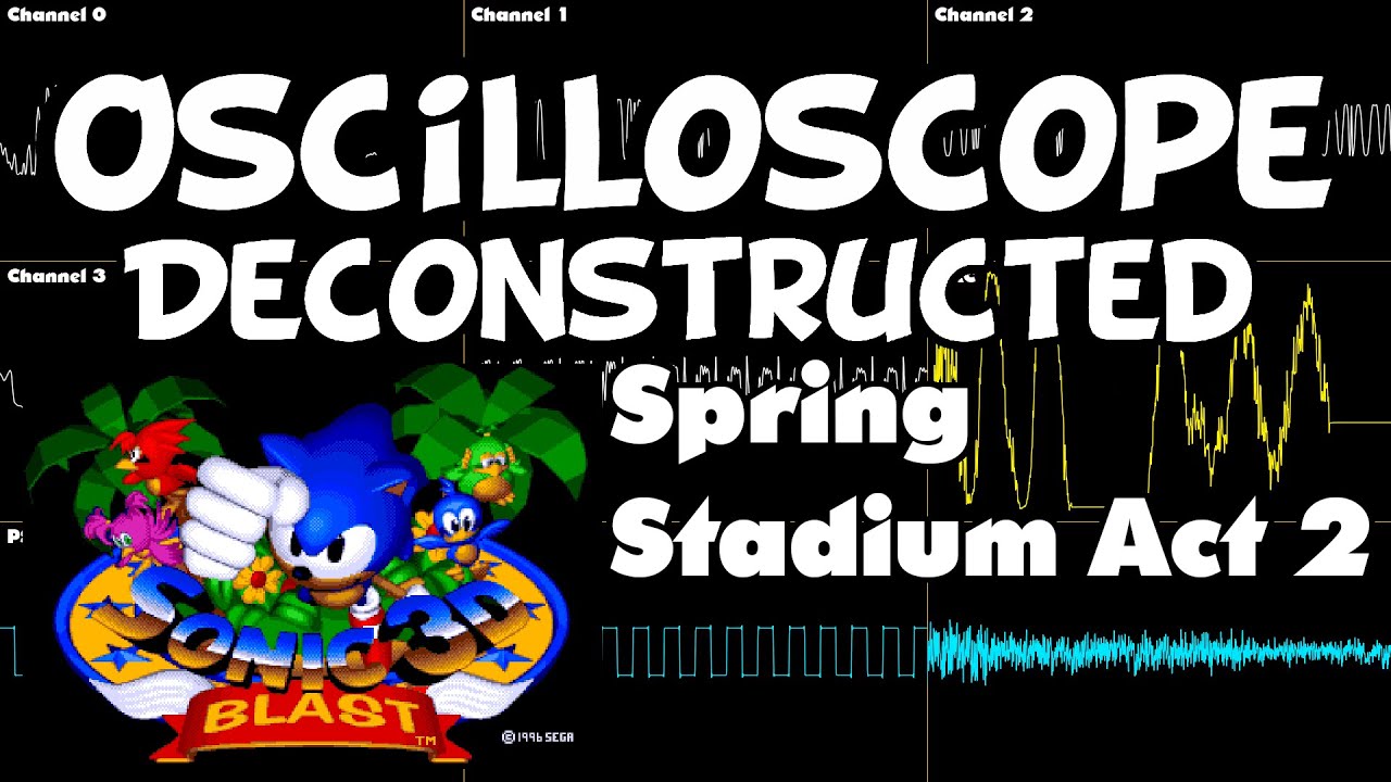 Sonic 3D Blast - Spring Stadium Zone Act 2 - Oscilloscope Deconstruction