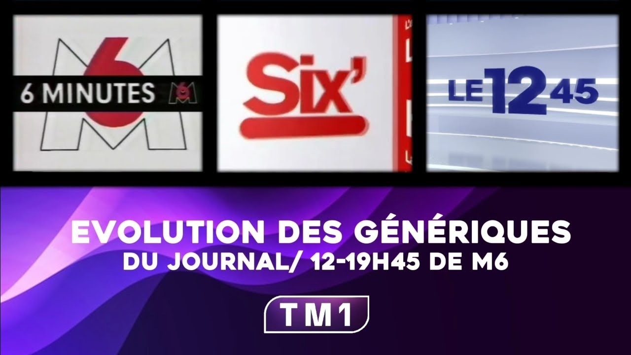 Evolution Des Génériques Du Journal/6 Minutes et 12 - 19h45 de M6 (Depuis 1987)