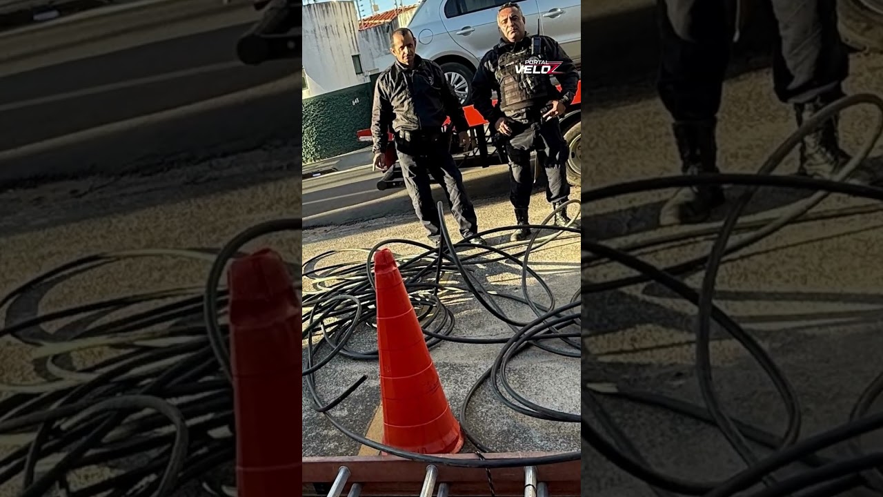 🚨 Tr&ecirc;s suspeitos s&atilde;o presos por furto de cabos em Indaiatuba