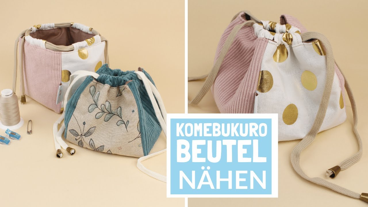 Komebukuro Beutel nähen ohne Schnittmuster - Geschenkverpackung nähen