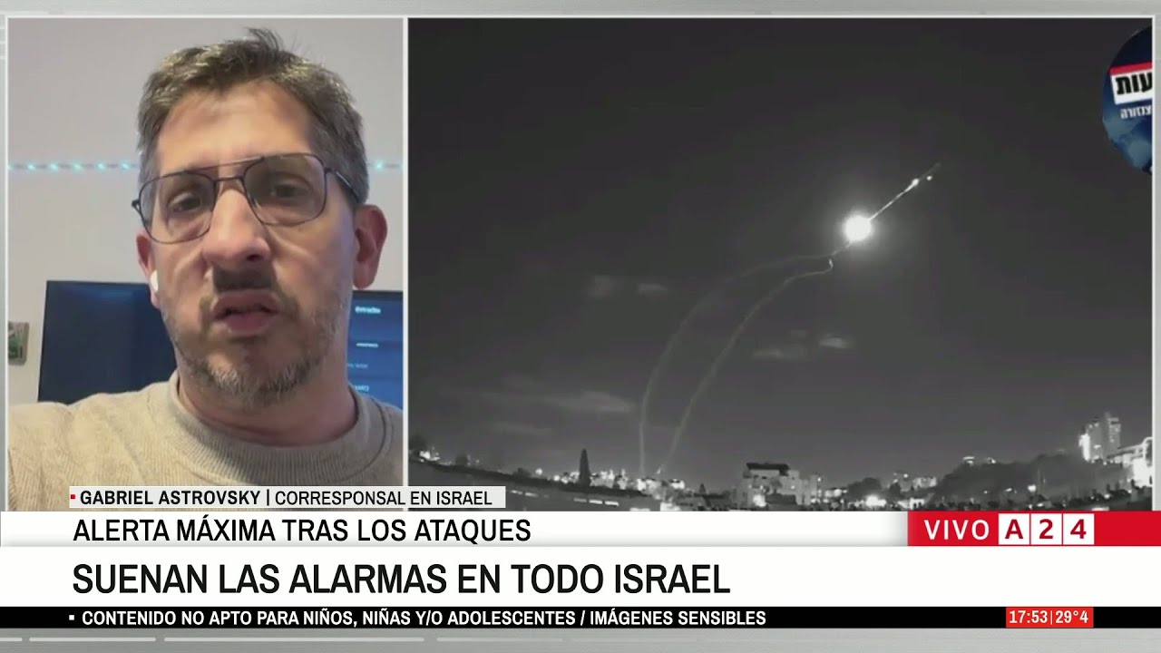 ⚠ ALERTA MÁXIMA: CAYÓ UN MISIL IRANÍ EN TEL AVIV
