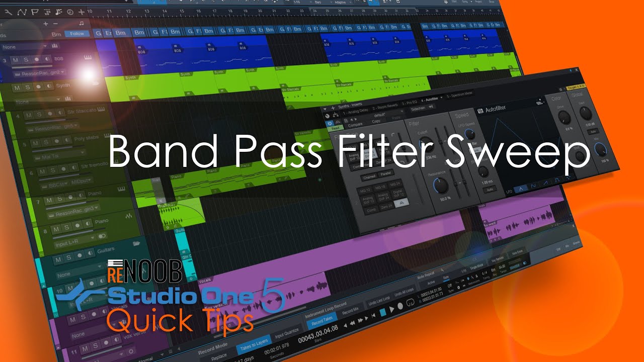 Studio One Quick Tip: Creating a Band Pass Filter Sweep