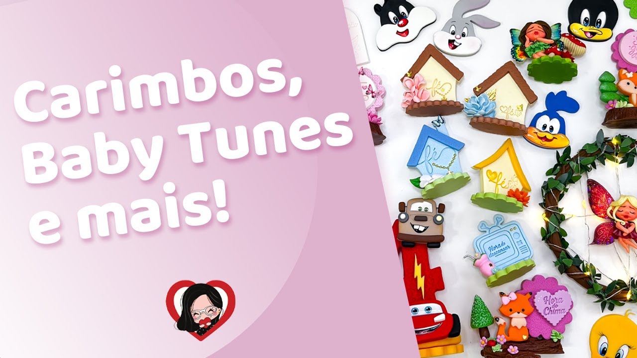 Lançamento: MOLDES, cortadores baby Looney Tunes, PLAQUINHAS e muito mais! #biscuit #aplique #artsy