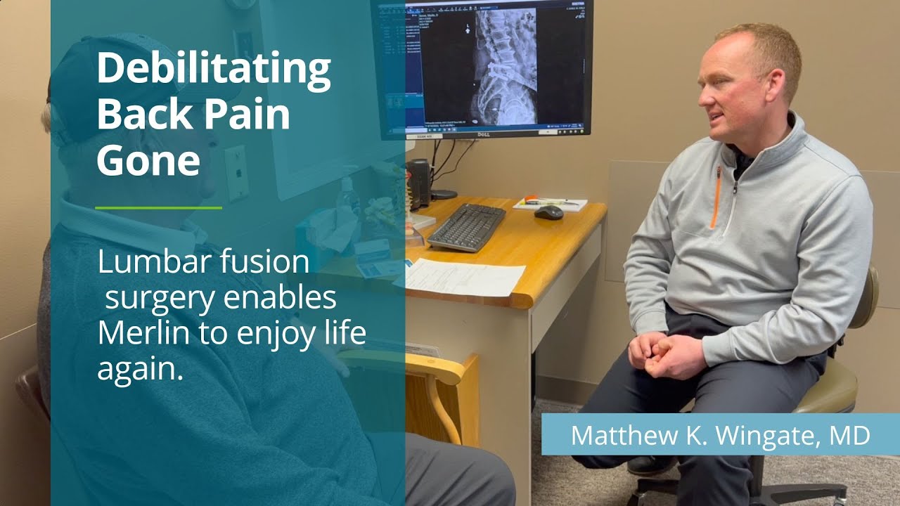 Back pain gone - Merlin's lumbar fusion surgery & road to recovery with Matthew K. Wingate, MD