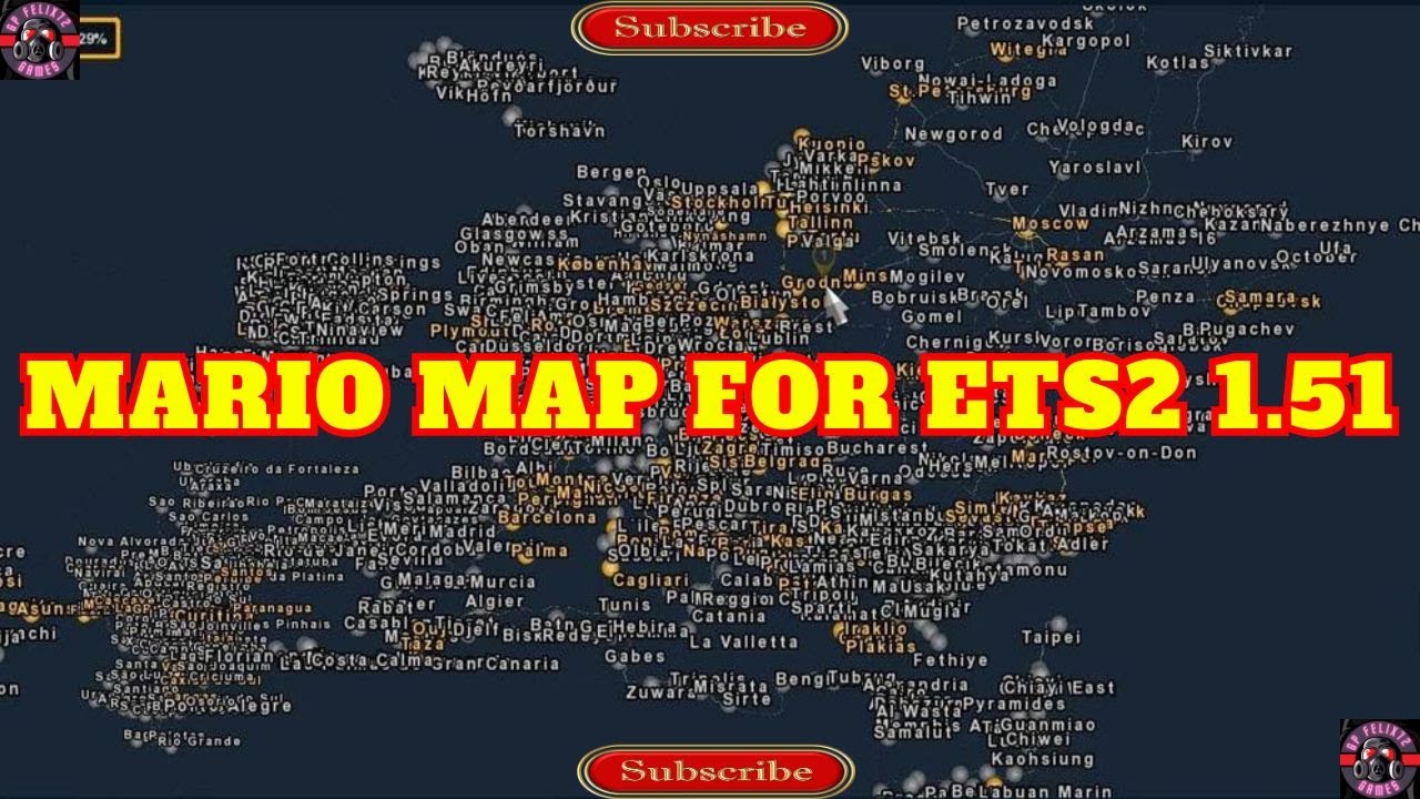 ETS2 1.51 - MARIO MAP 1.51 - EURO TRUCK SIMULATOR 1.51