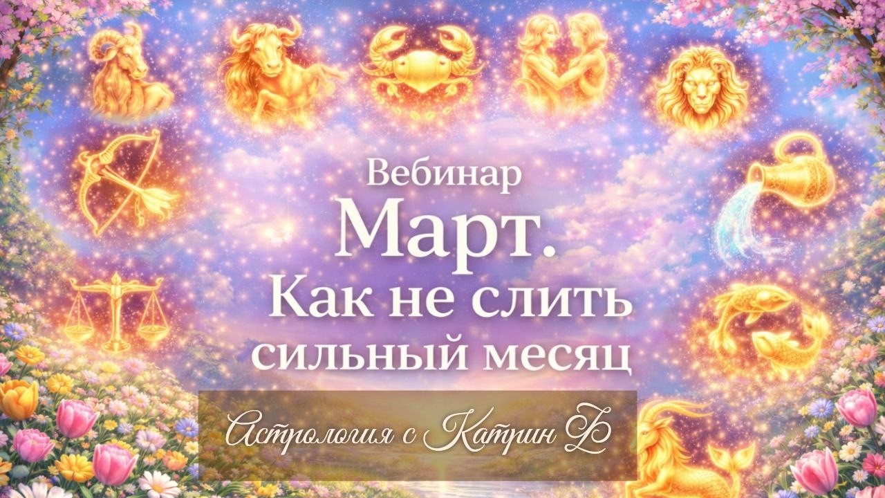 ✅ВЕБИНАР МАРТ КАК 🌊НЕ СЛИТЬ СИЛЬНЫЙ МЕСЯЦ 🧭АСТРОЛОГИЧЕСКАЯ НАВИГАЦИЯ НА МАРТ 🪐АСТРОЛОГИЯ С КАТРИН Ф.