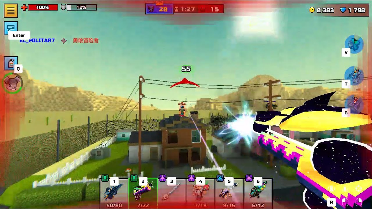 Gameplay Largo de Pixel Gun 3D para pasar el rato