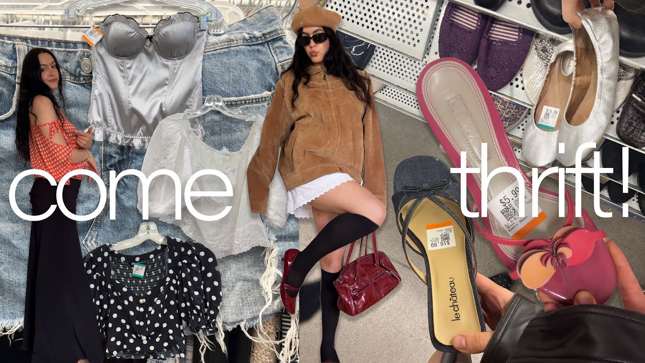 THRIFTING MY ENTIRE SUMMER WARDROBE / y2k come thrift with me ❤︎₊ ⊹ ♡