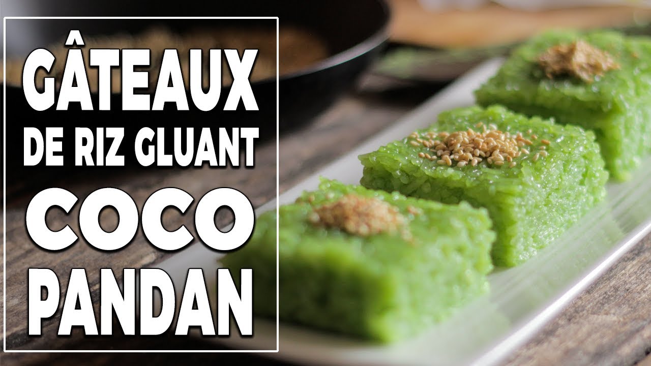 Gâteau de Riz Gluant au Pandan et Coco - Recette facile - Le Riz Jaune