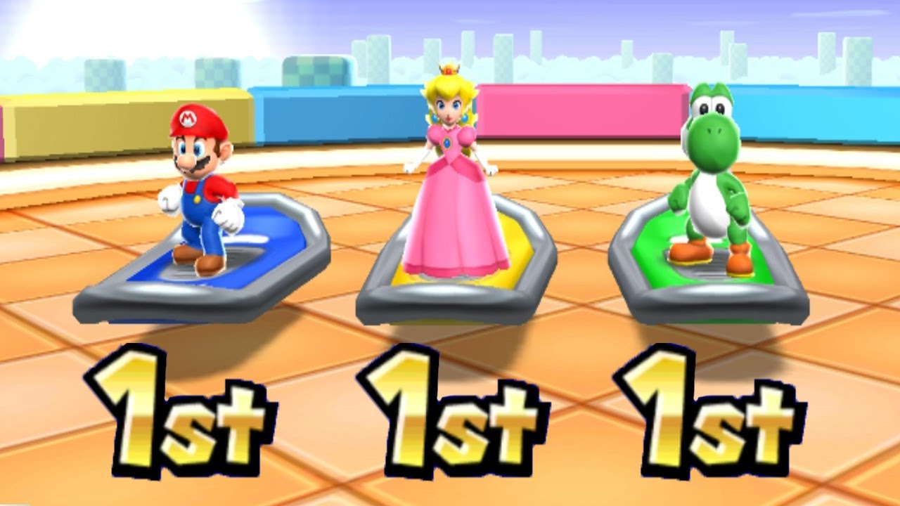 Mario Party: Island Tour Minigames - Mario vs Yoshi vs Waluigi vs Peach