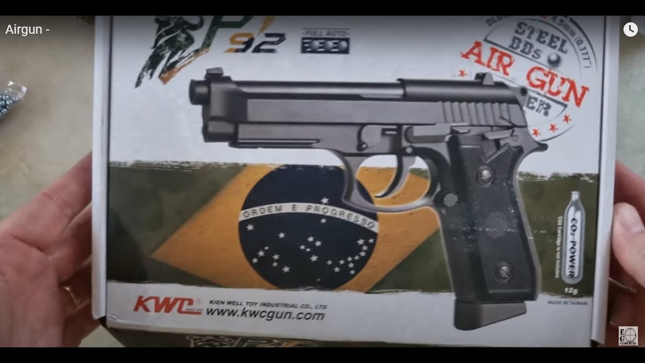 Airgun - Pistola PT92 KWC Co2 4,5mm