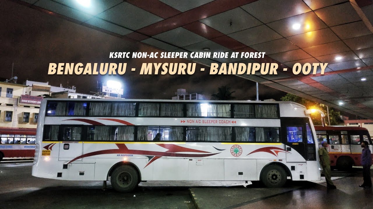 BANGALORE to OOTY | KSRTC Non-AC Sleeper Cabin Ride through Bandipur Tiger Reserve Forest at Night