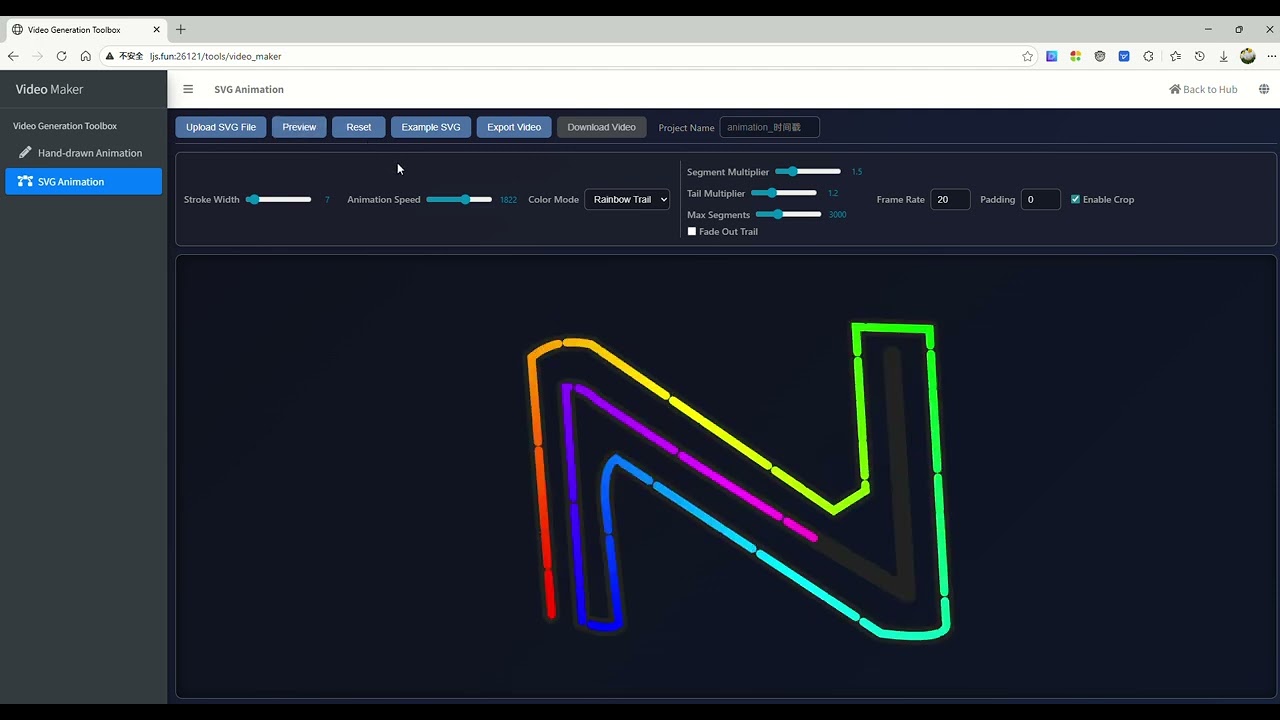 make LED border effect easily with SVG file, by my LED easy tool