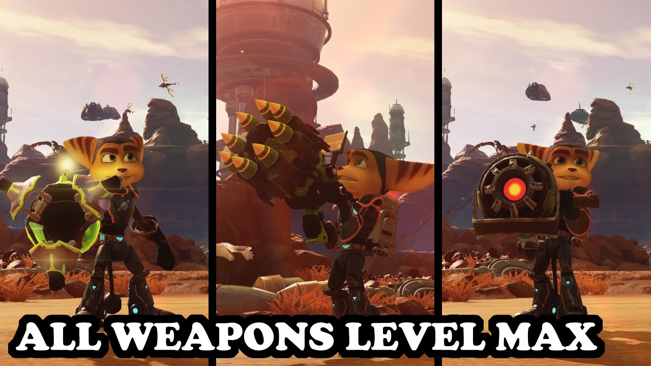 Ratchet & Clank PS4 - All Omega Weapons MAX LEVEL (Lv. 10) GAMEPLAY